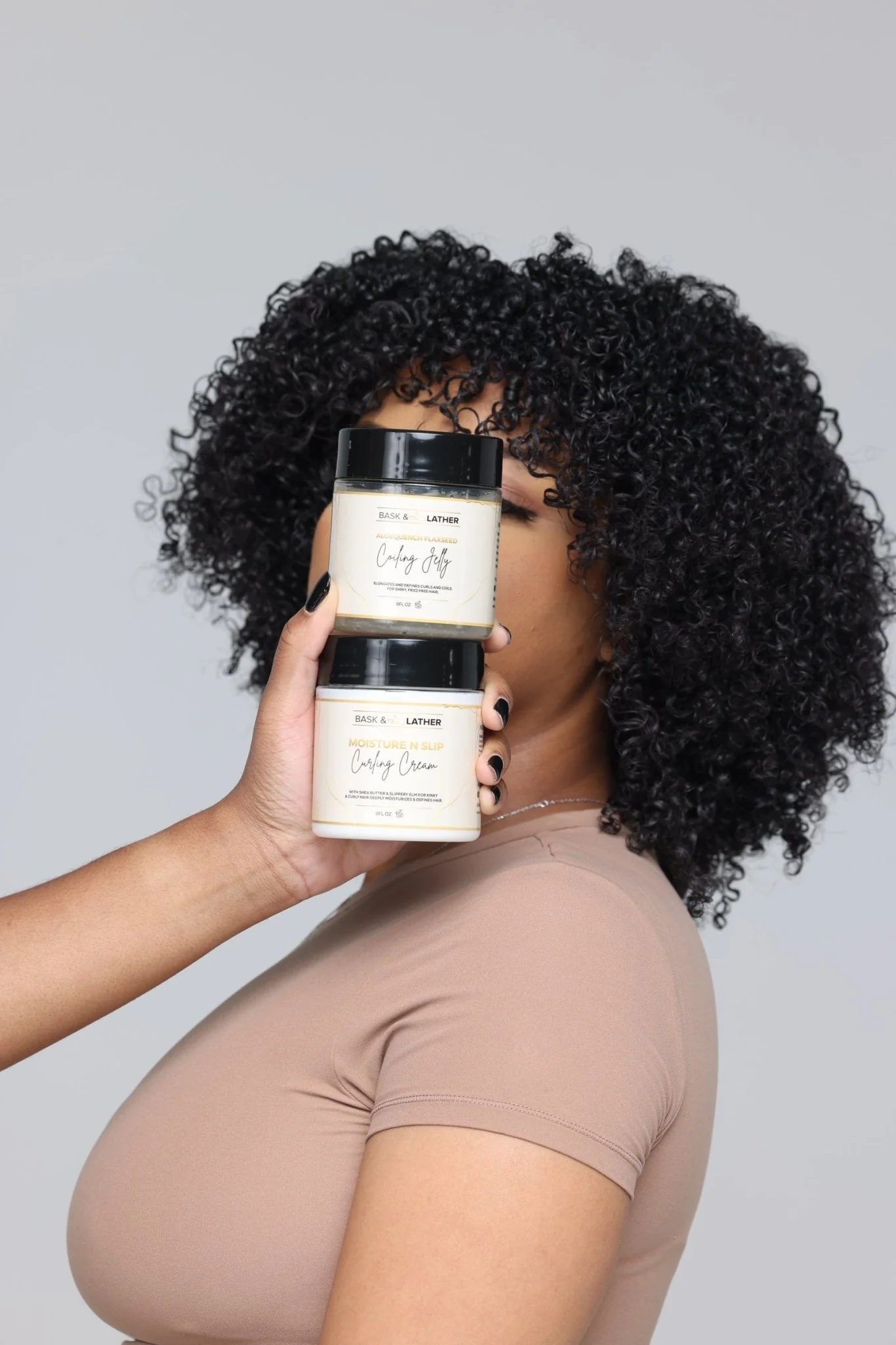 Moisture N Slip Curling Cream + Aloquench N' Flax Seed Coiling Jelly Duo - Image 3