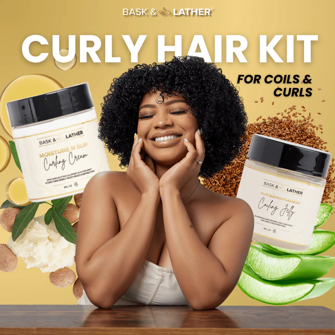 Moisture N Slip Curling Cream + Aloquench N' Flax Seed Coiling Jelly Duo - Image 5